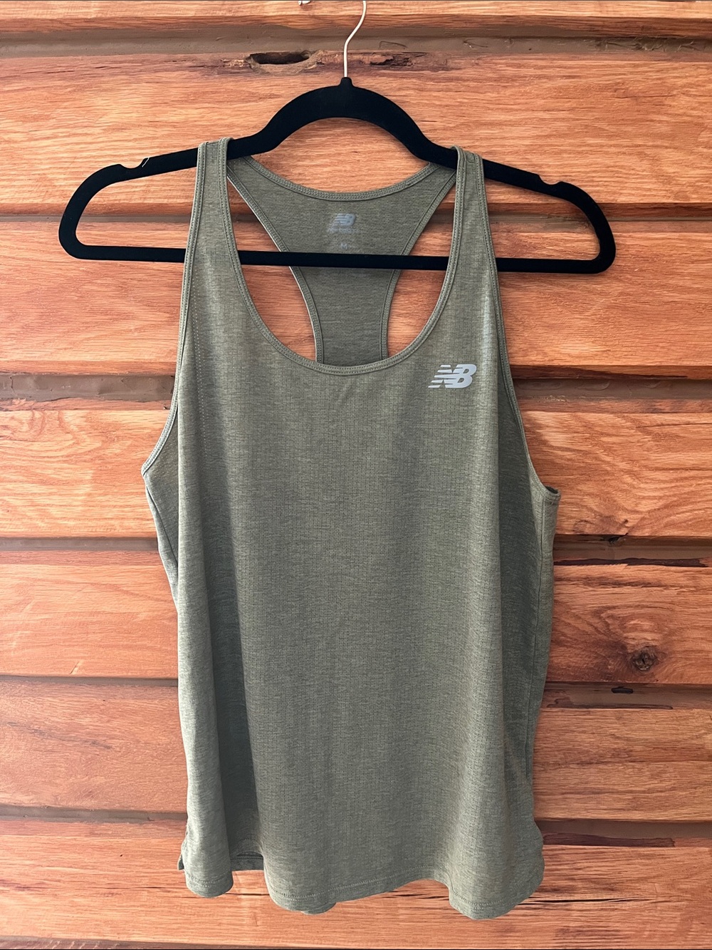 New Balance Olive Racerback Active Tank Top